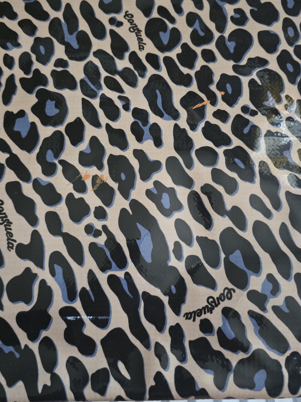 Consuela Leopard Print Tote in Beige and Black - Picture 6 of 6